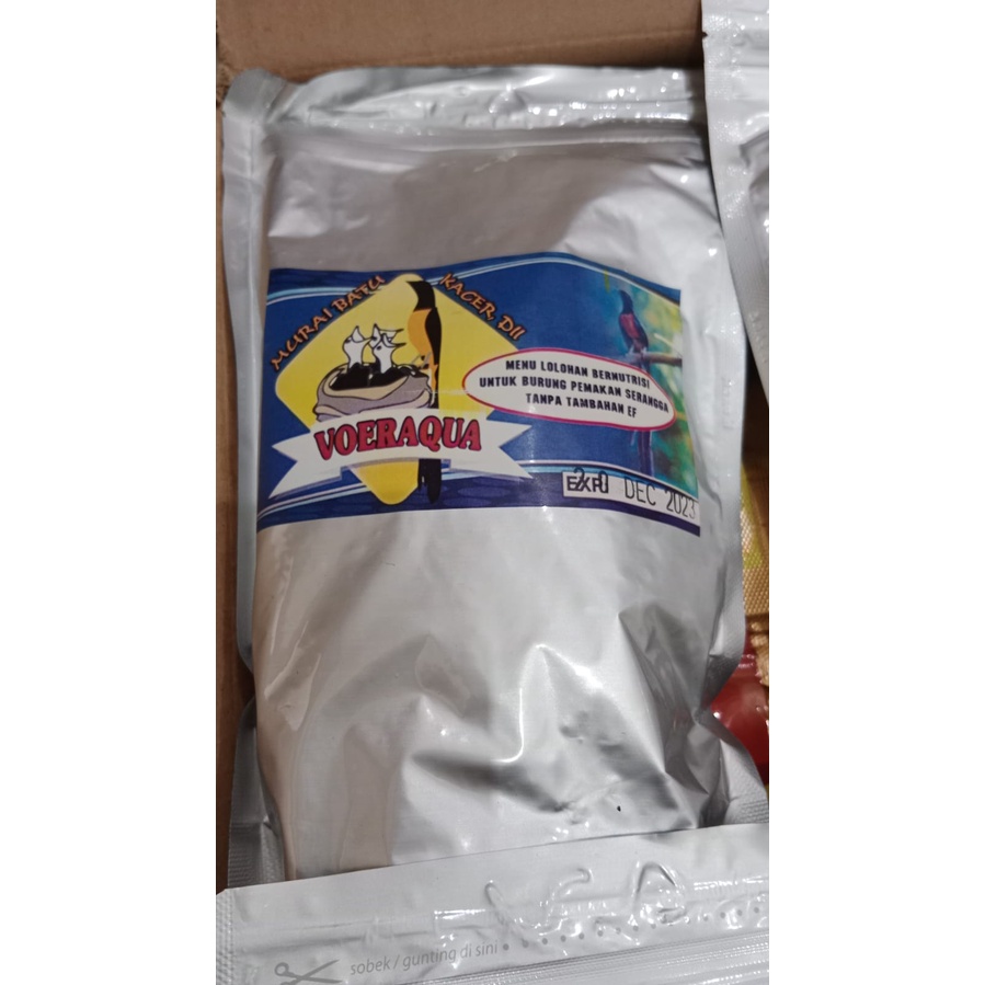 VOER AQUA BIRU VOERAQUA BIRU PAKAN LOLOHAN ANAKAN MURAI BATU TERBAIK DAN UNTUK BURUNG PEMAKAN SERANG