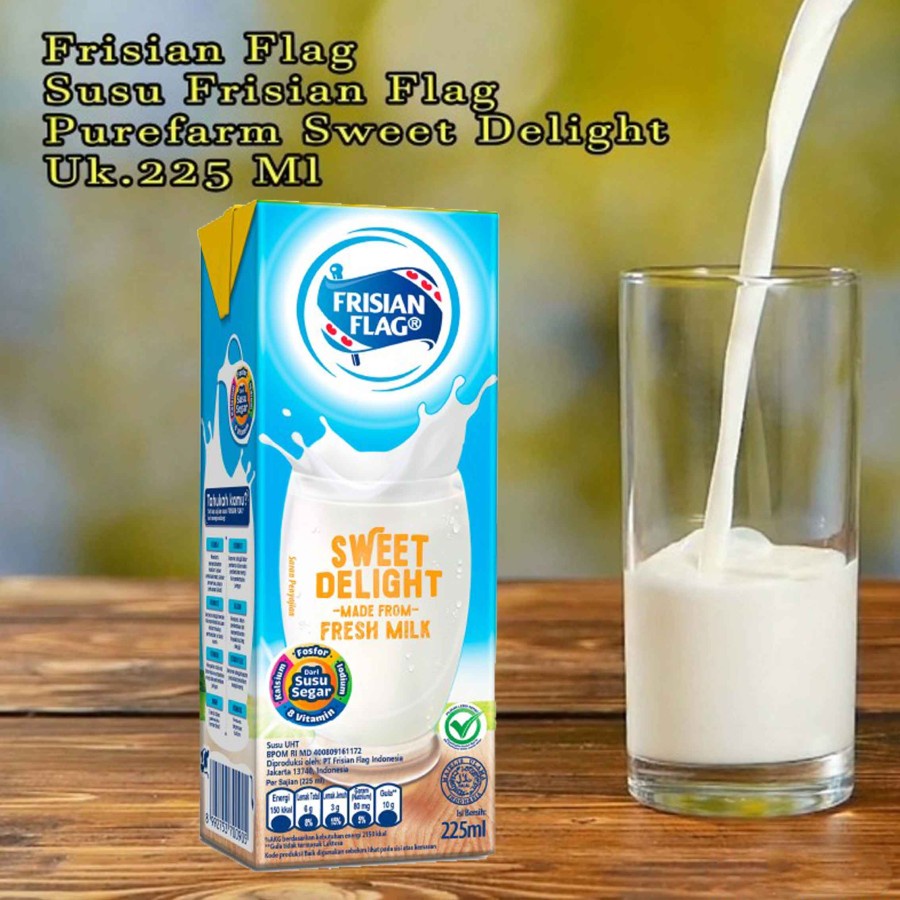 

Frisian Flag / Purefarm / susu kotak cair / sweet delight / 225ml