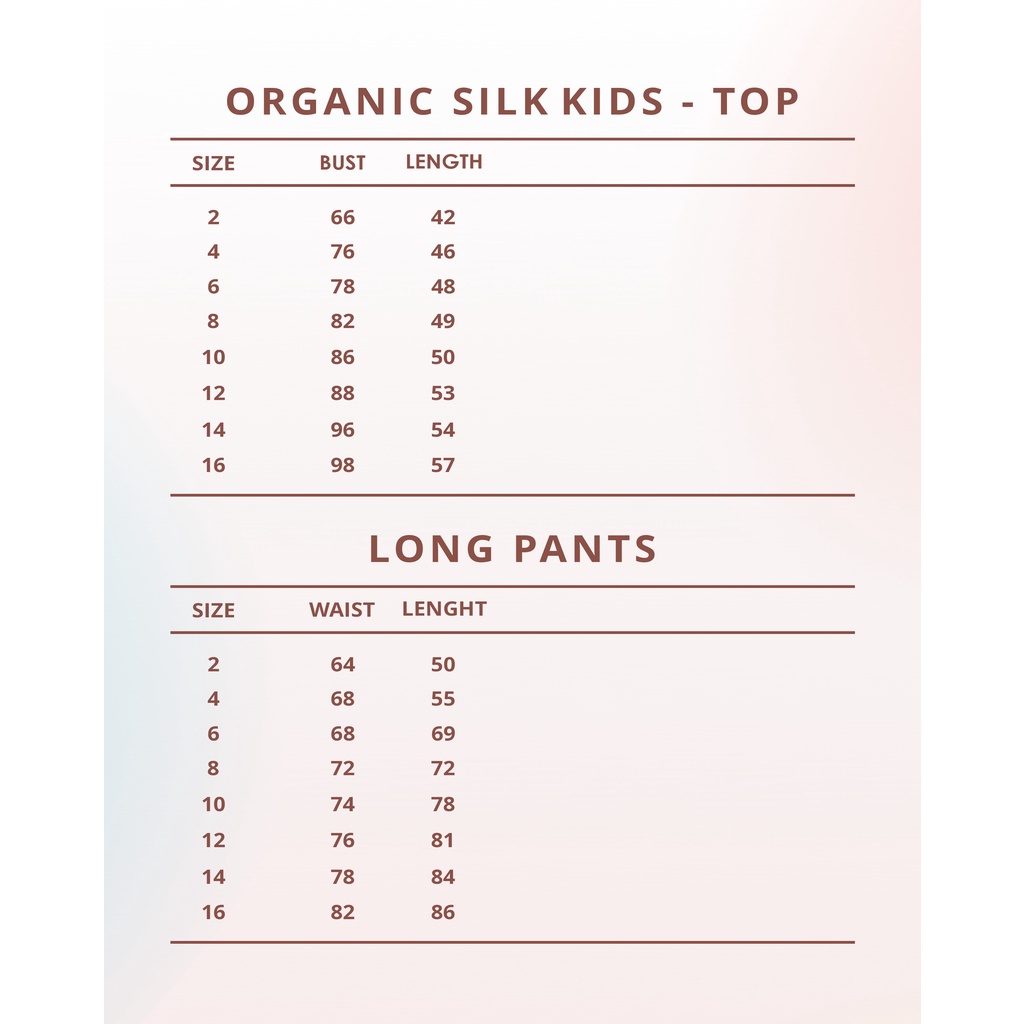 Cielyn - Muffy Kids - Organic Silk - Piyama Anak-Anak