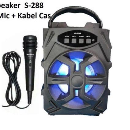 ➤ Speaker Bluetooth HF-S288 + Mic Karaoke Wireless Portable Speaker/Speaker Murah/Salon Karaoke HF S
