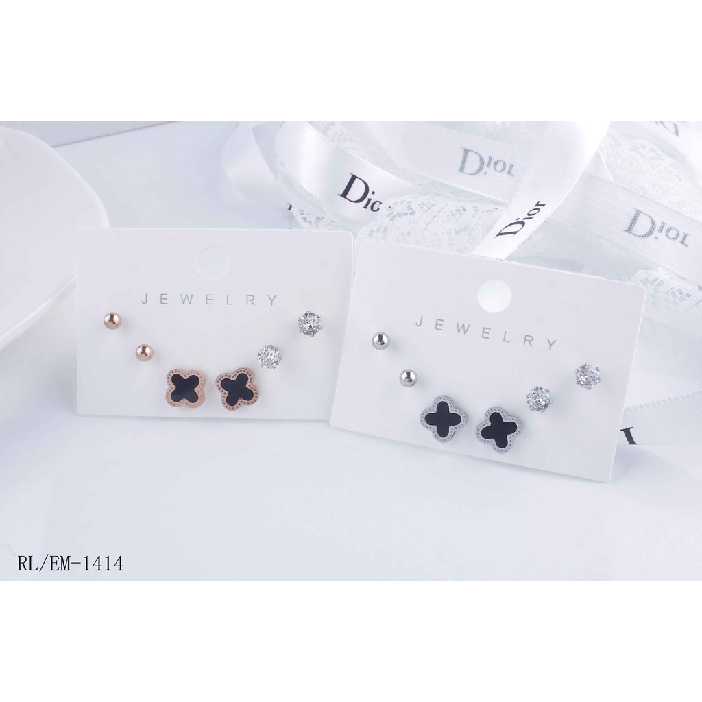 Anting Titanium Permata Cantik Perhiasan Wanita Jewelry 8352/1414