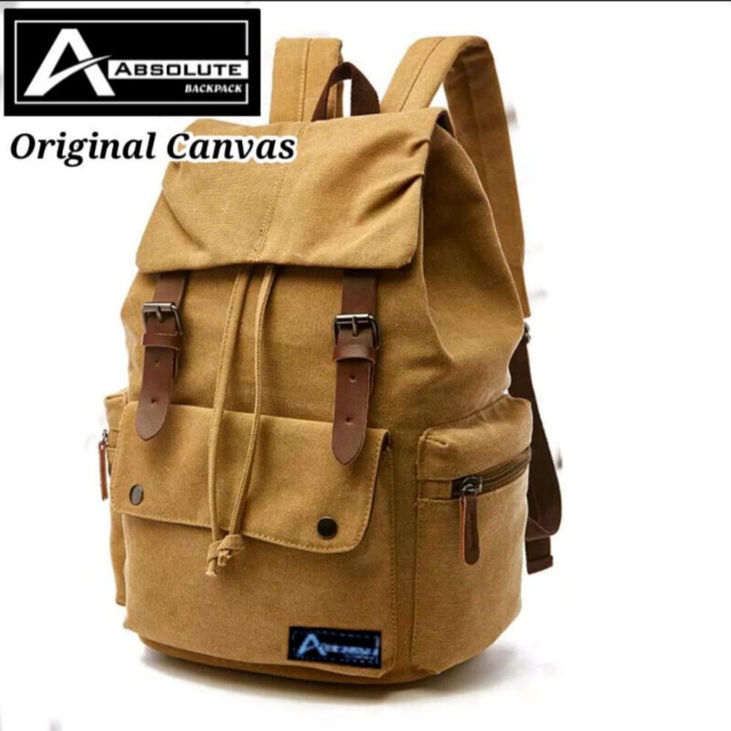 Kbag Klub New Arrival - Tas Ransel Canvas IAC Backpack Up 14 inch - Tas Sekolah Tas Wanita Daypack