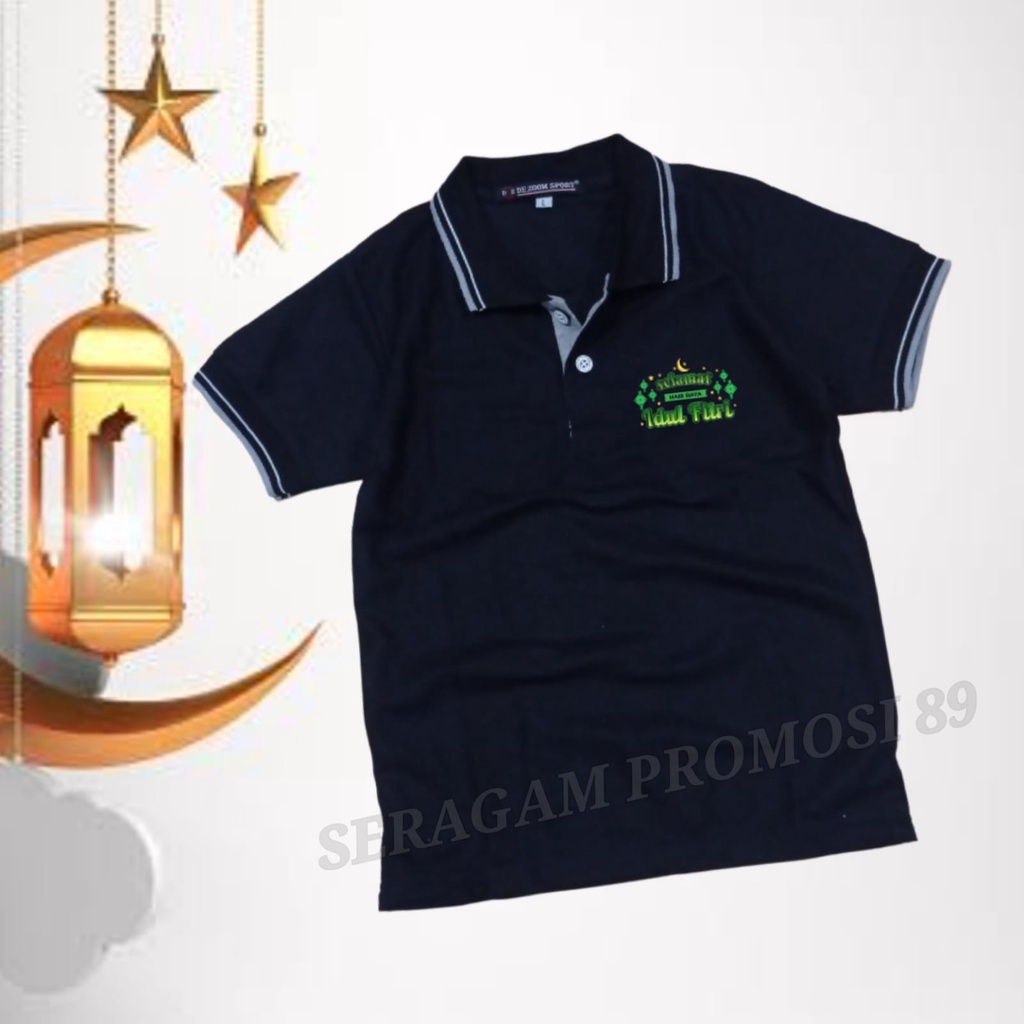 Kaos Kerah Idul Fitri Anak Laki Laki Perempuan Usia 3th-11th/Kaos Lebaran Anak-Anak