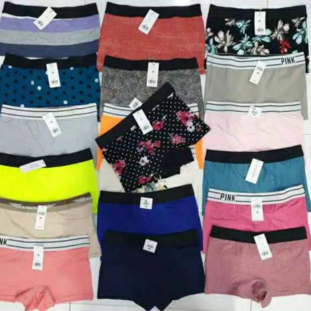 PRODUK TREND F99 CD Boxer Wanita Cewe S-XXXL JUMBO MAX 110 kg dan Boxer Sepaha ㆄ