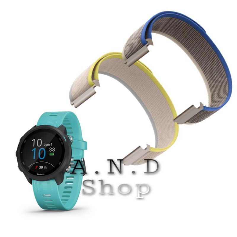 STRAP WATCH BAND TALI JAM TANGAN TRAIL LOOP NYLON NILON GARMIN FORERUNNER 165 55 245 70 170 MUSIC 64