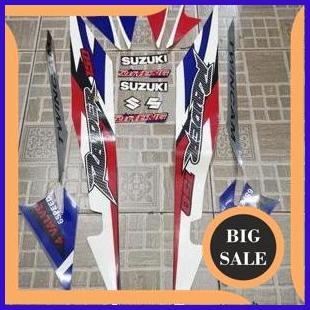 sparepart Stiker Bodi Lis Body Striping Satria Fu Raider Thailand 2005 Biru 140ZZ3