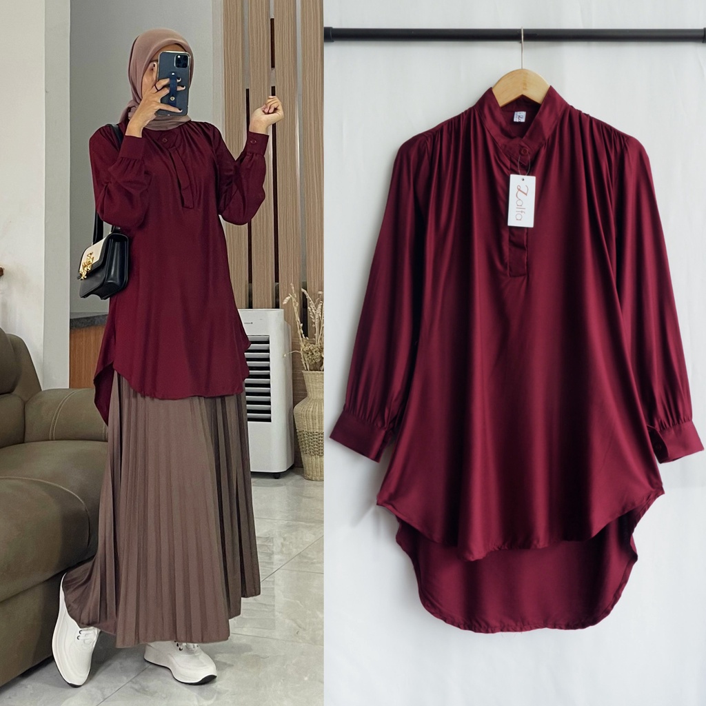 KALINA tunik by ZALFA OUTFIT / tunik rayon twill polos