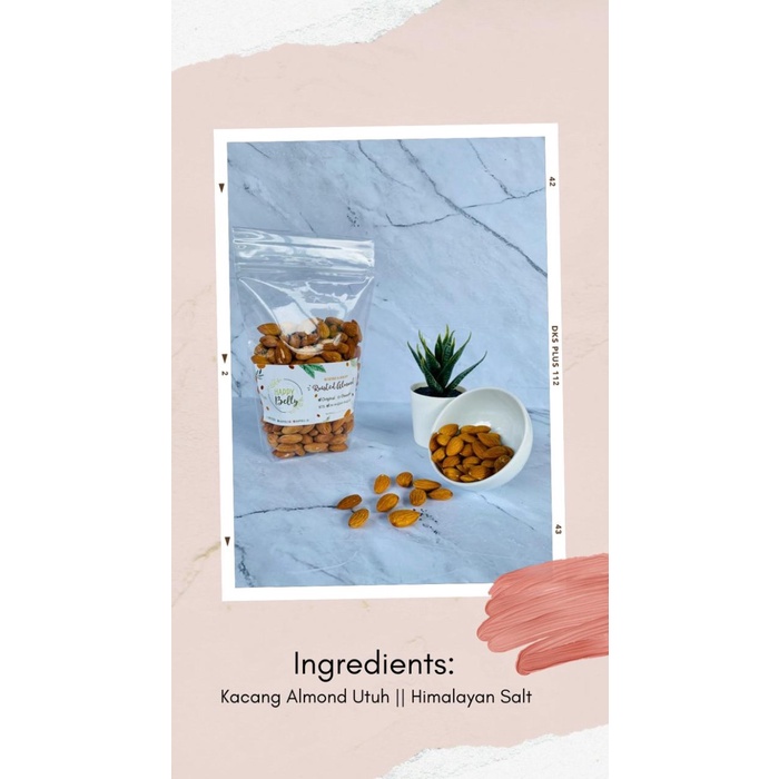 

Roasted Almond / Kacang Almond Panggang uk 250gr