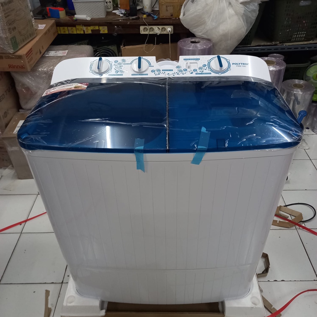 MESIN CUCI POLYTRON 2 TABUNG PRIMADONA SAMBA HIJAB SERIES PWM 1082 10KG