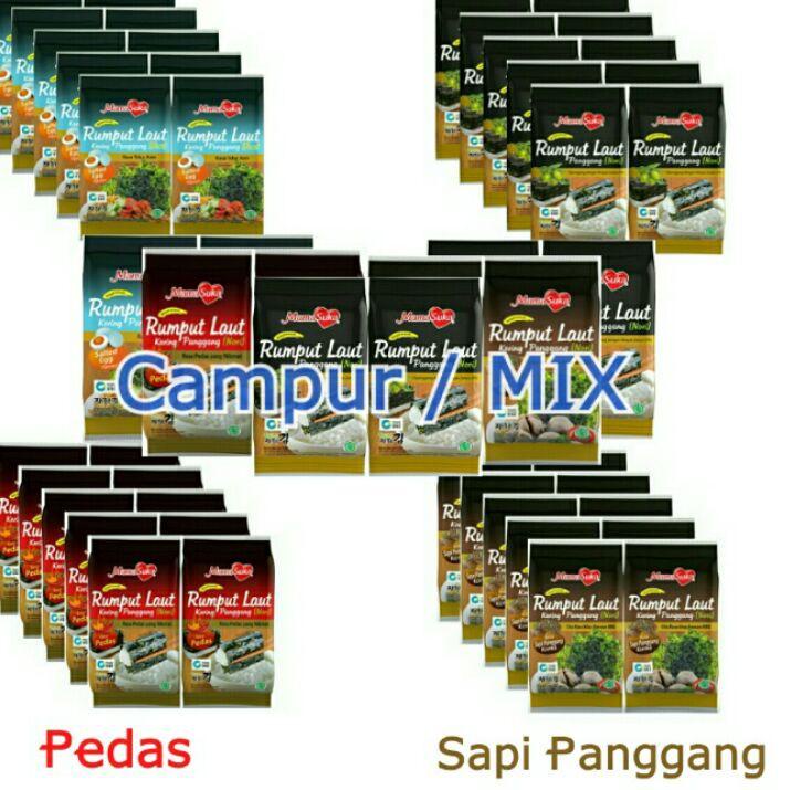 

➵ Paket Hemat 5 Pack Rumput Laut Mamasuka All Variant ➾