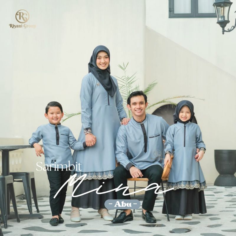 Sarimbit Terbaru- Seragam Lebaran- seragam Keluarga- Sarimbit Mina Ori by Riyani Grup