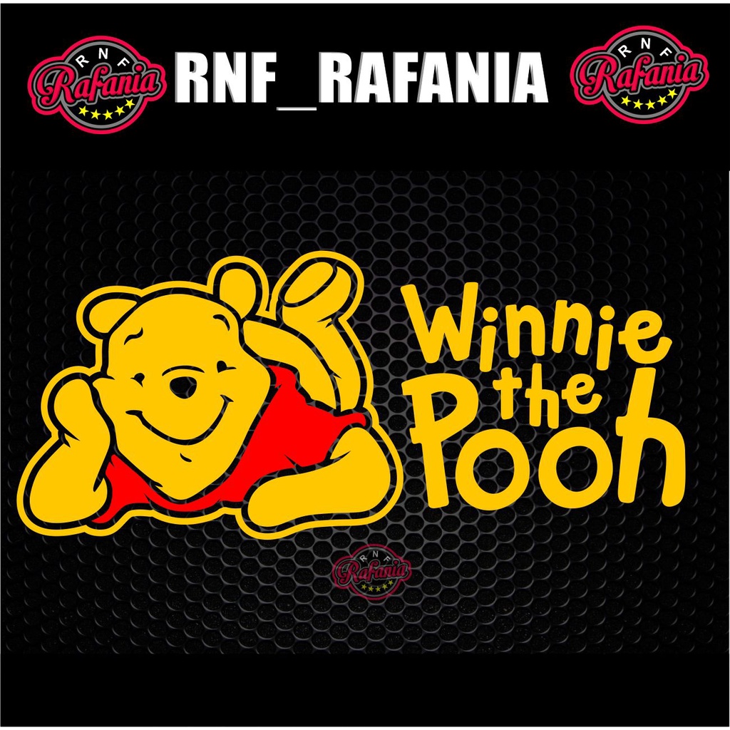 STICKER MOBIL WINNIE THE POOH TELUNGKUP PAR 1 CUTTING STIKER