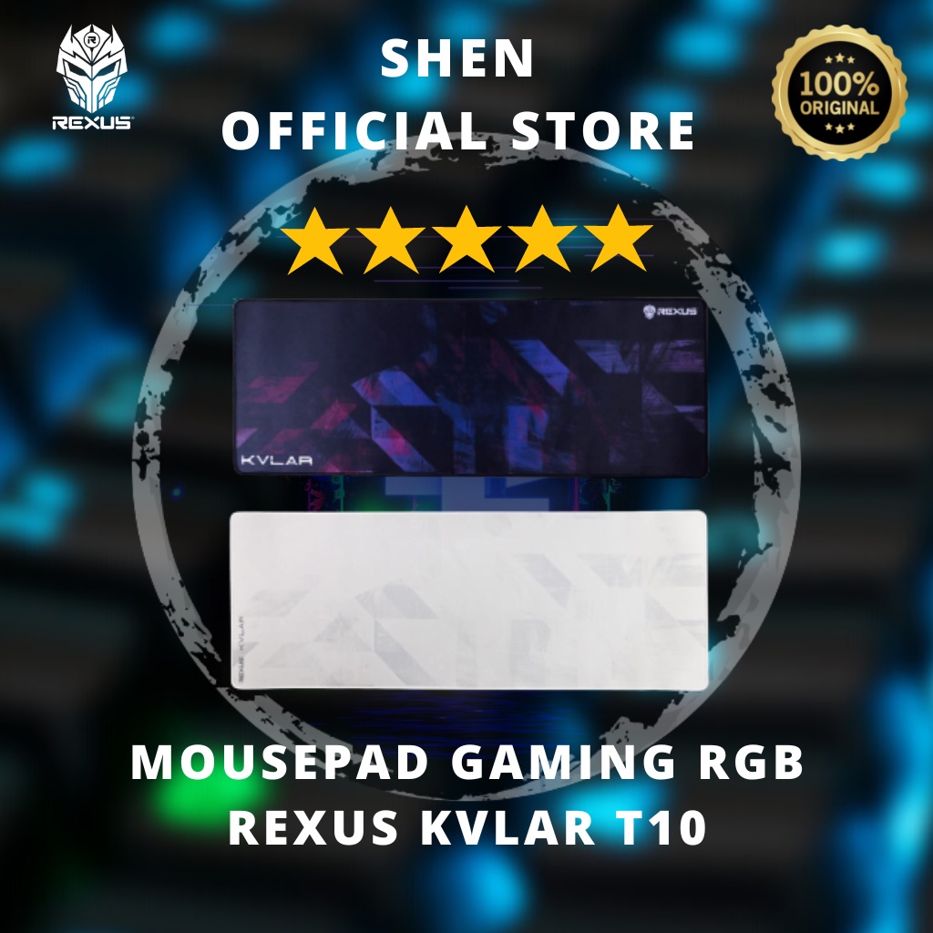 Mousepad Gaming Rexus Kvlar T10  XL Size Waterproof - NAVY WHITE (800x300x3mm)