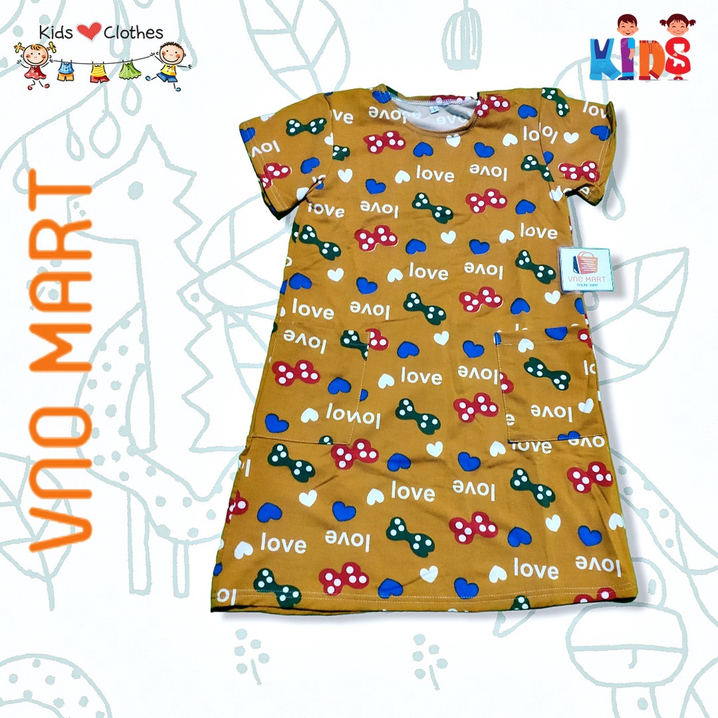 BAJU DASTER ANAK BAHAN KAOS HALUS USIA 4-7 TAHUN : BAJU TIDUR ANAK PEREMPUAN / PIYAMA