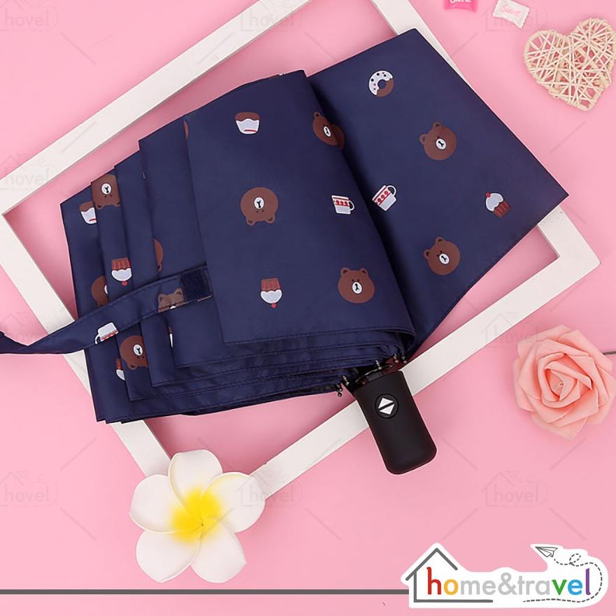 ✲  Payung Motif Lucu Karakter Beruang Payung Magic 3D Lipat Tebal ➢