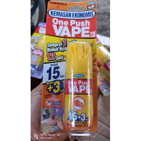 Fumakilla Obat nyamuk one push 15 hari  Orange/ Obat nyamuk semprot/Obat Ampuh Pembasmi nyamuk