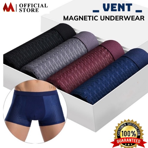 VENT MAGNETIC UNDERWEAR Celana dalam Boxer pria polos Mauritania Style bernapas Impor high quality c