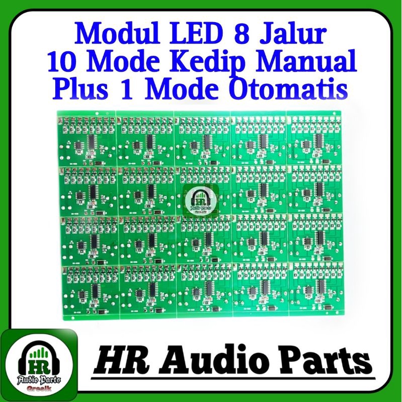 Modul LED 8 Jalur 8TR 10 Mode Kedip Manual + 1 Mode Otomatis BK-S38 BK S38