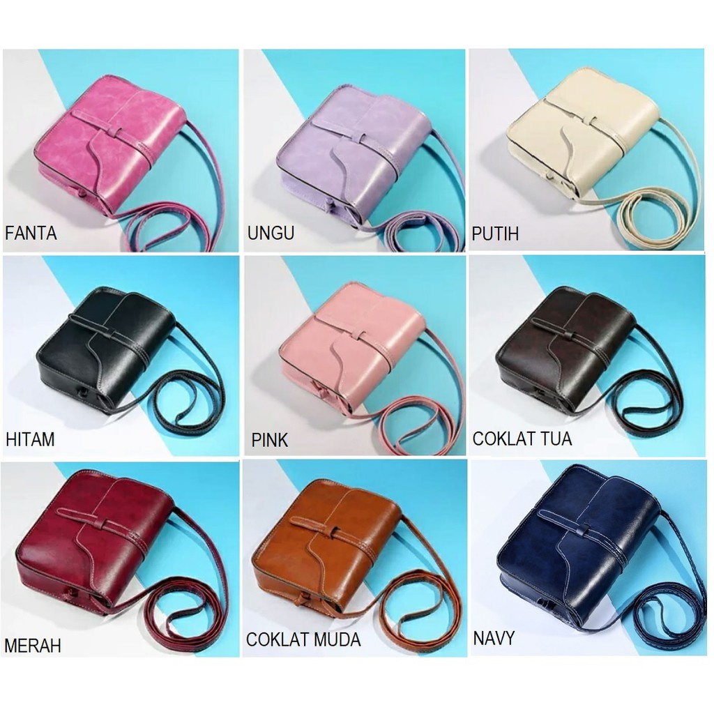 FYGALERY FYG1205 Tas Selempang Mini Perempuan Slingbag Polos Fashion Wanita Sling Bag Kecil Korea Murah