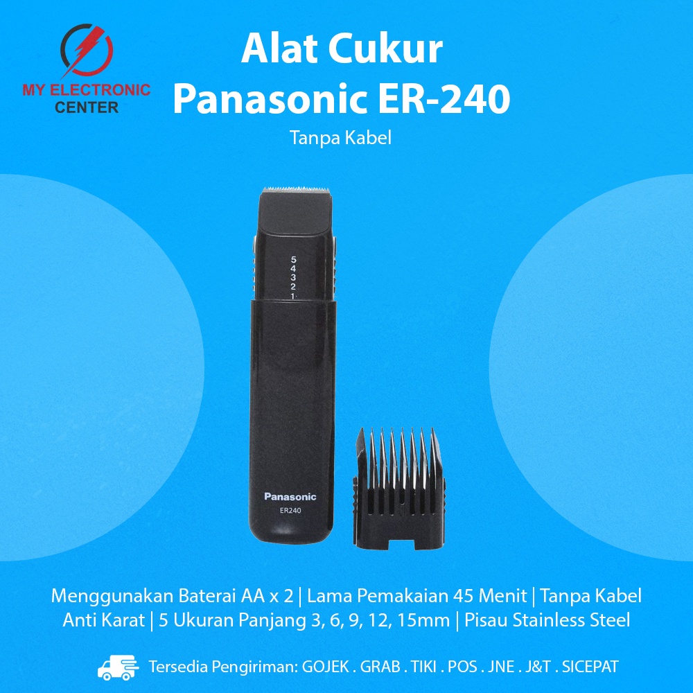 Mesin Cukur Elektrik Panasonic ER240 Alat Pencukur Jenggot Kumis Jambang Electric Shaver