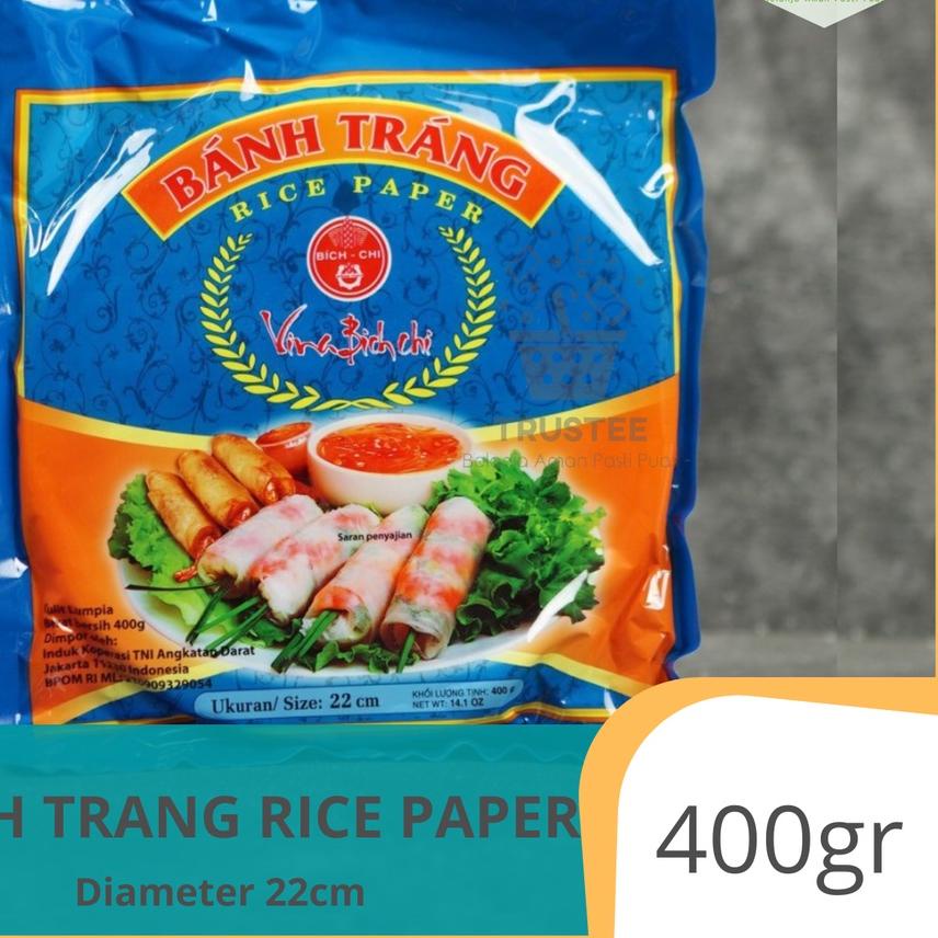 

☊ Banh Trang Vietnam Rice Paper 400gr 22cm - Kulit Lumpia Vietnam - Spring Roll - Salad Wrap ➵