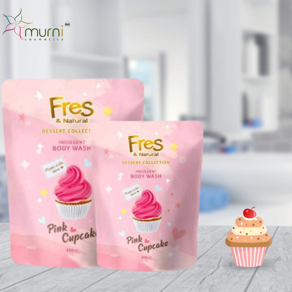 FRES &amp; NATURAL INDULGENT BODY WASH REFILL PINK CUPCAKE
