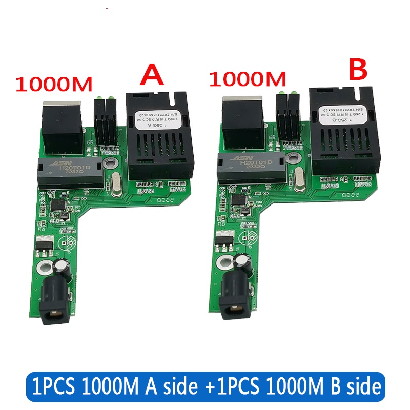 PCB Board HTB-3100 A B GS GS03 Optic Optical Media Converter 100Mbps 1000M Adaptor Ethernet Fiber Media Switch Rj45 SC FO