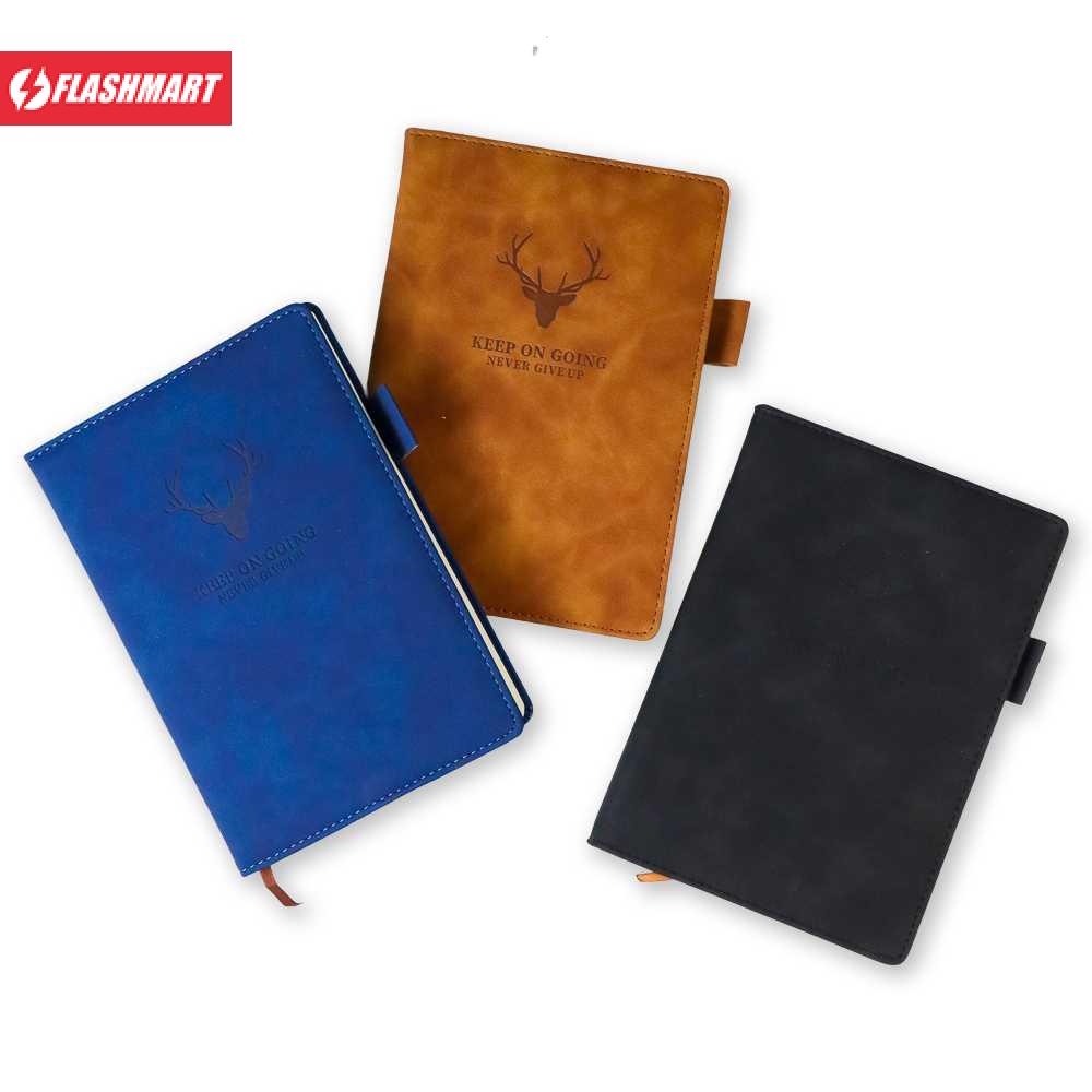 Flashmart Buku Catatan Kerja Notebooks Cover Kulit Kertas A5 - CW-5025