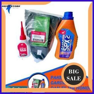 last stok PAKET FILTER UDARA DAN OLI SPX 2 OLI GEAR AHM BEAT FI SCOOPY FI SPACY-  OLI SPX 2 OLI GEAR