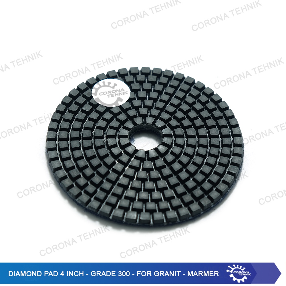 Grade 300 - For Granit - Marmer - Diamond Pad 4 Inch