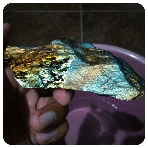 Batu Cincin Bahan /Rough Labrador Pelangi / Rainbow 1kg PGS936