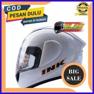 limited stock helm INK cl max solid WHITE / helm full face ori sni 140ZZ3