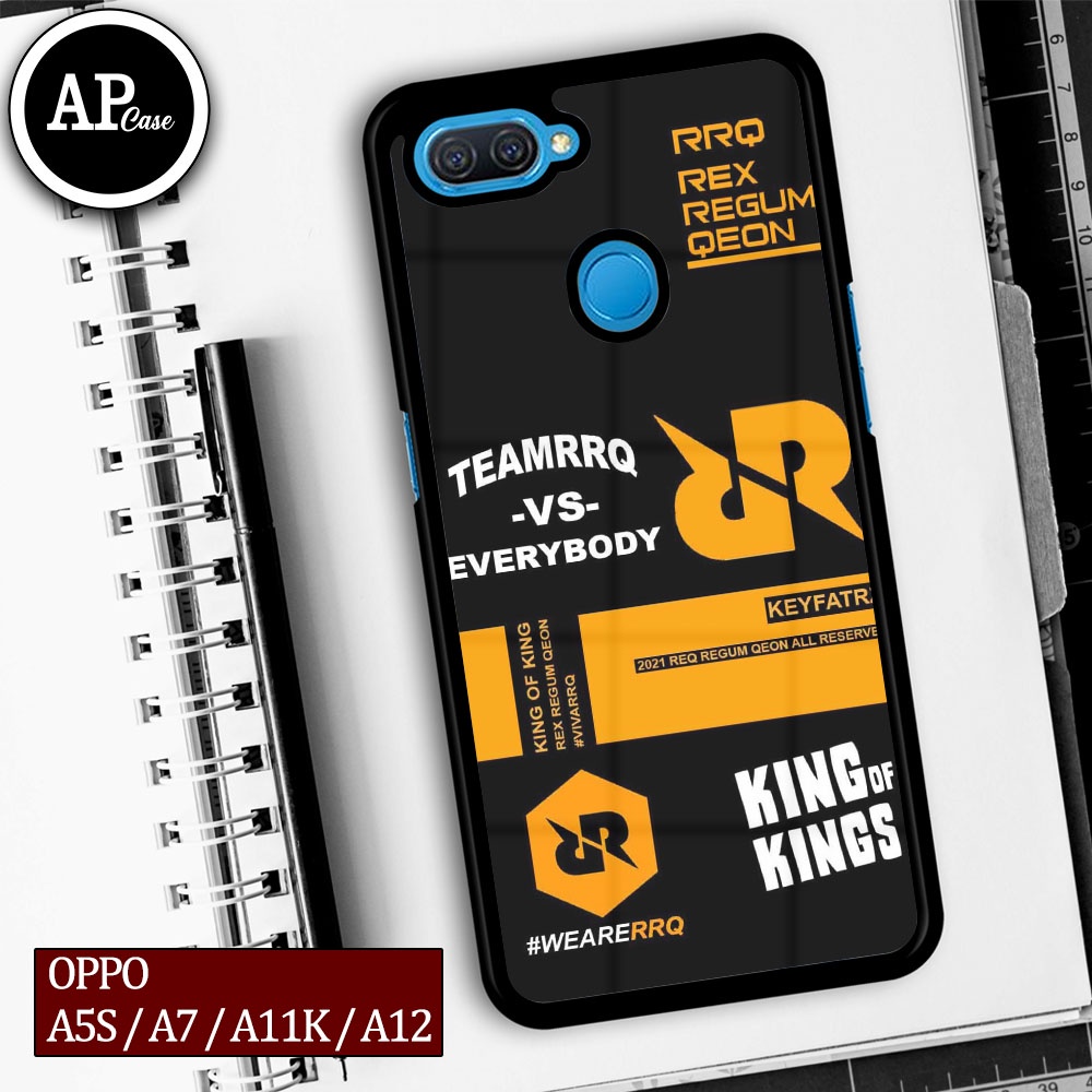 Case OPPO A5S / A7 / A11K / A12 Hardcase 2D Glossy Case [ MOTIF RRQ ] Terbaru Ap Case - Custom Case 