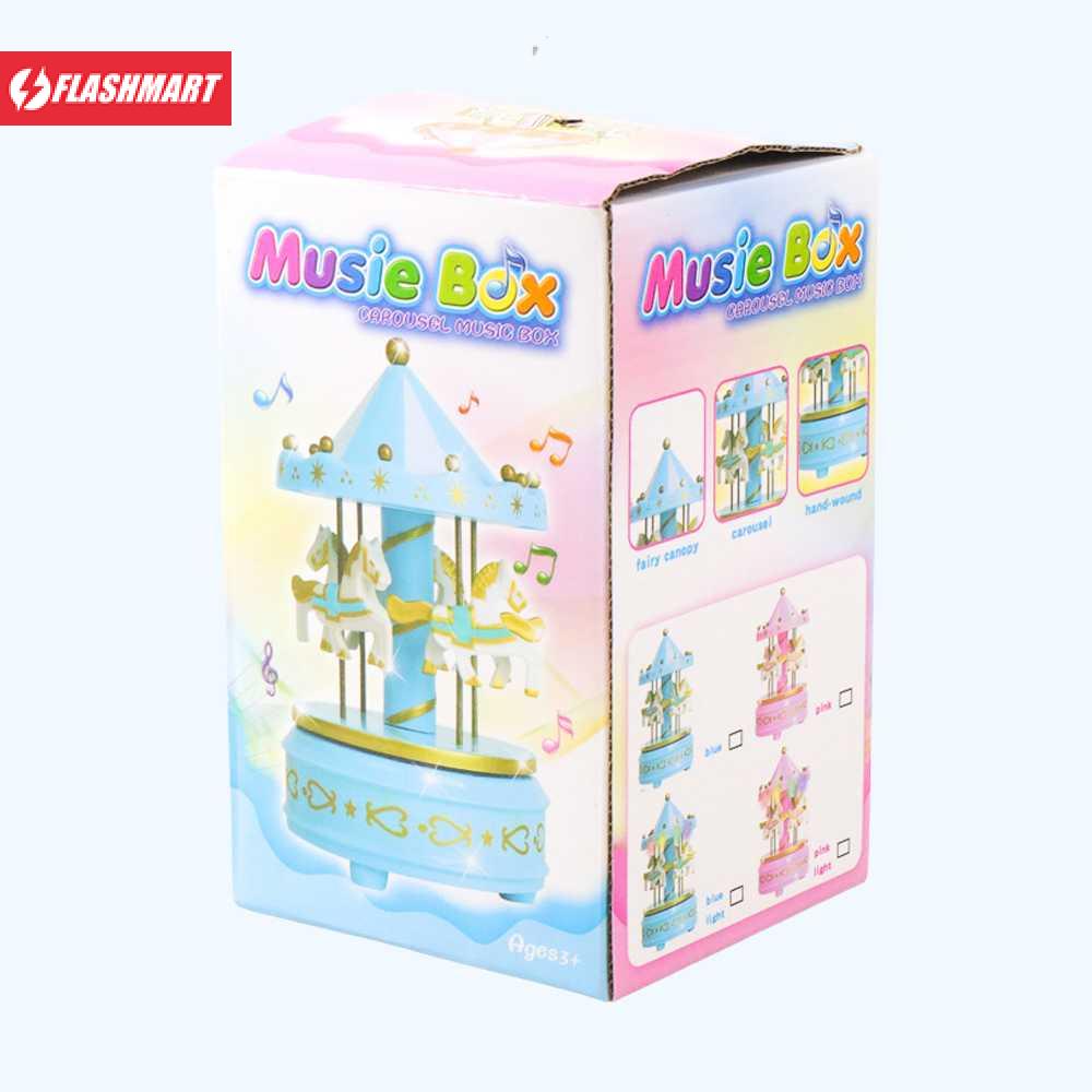 Flashmart Kotak Musik Merry Go Round Musical Box Carousel - HD-YYH