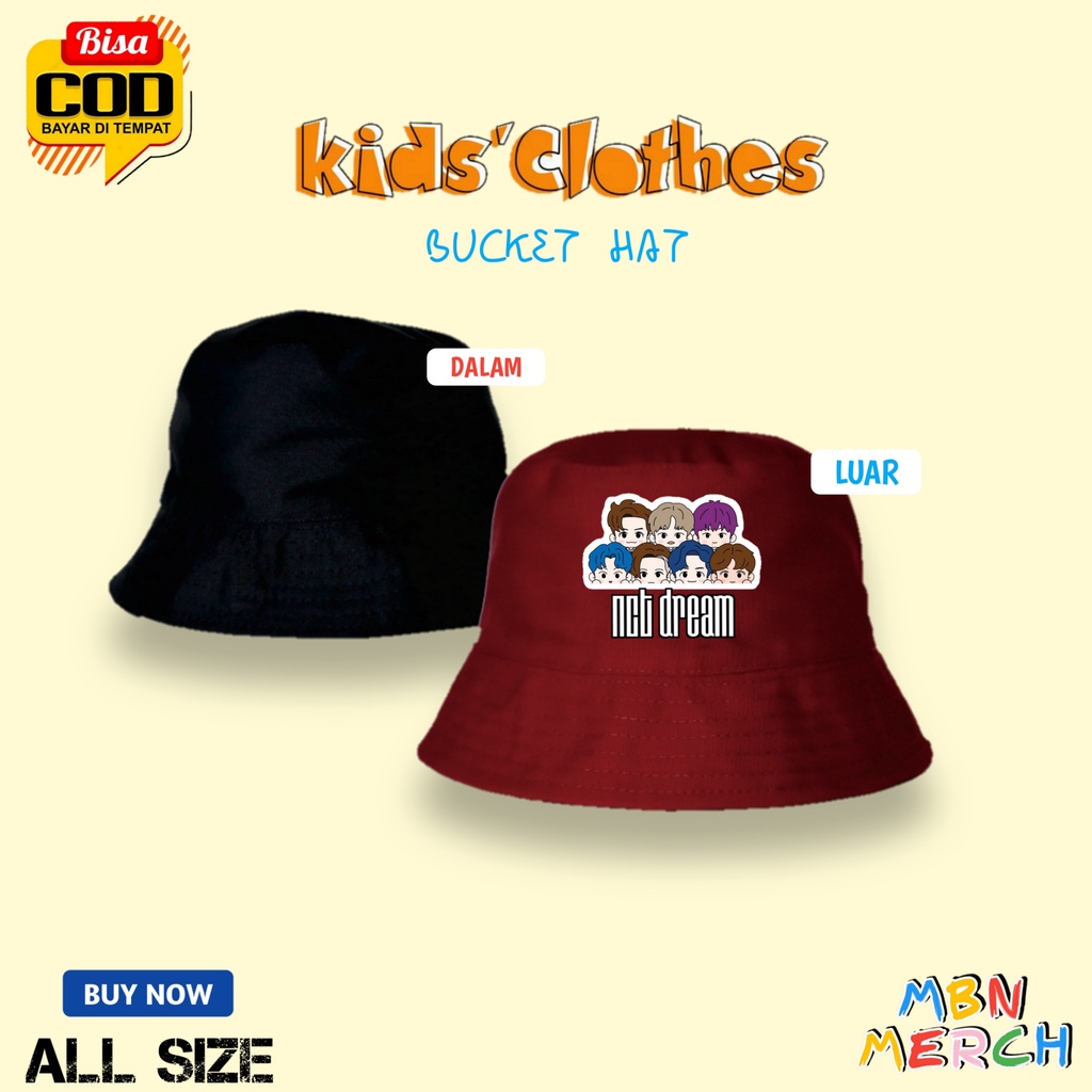 Topi BUCKET hat anak nct dream topi Korea kekinian