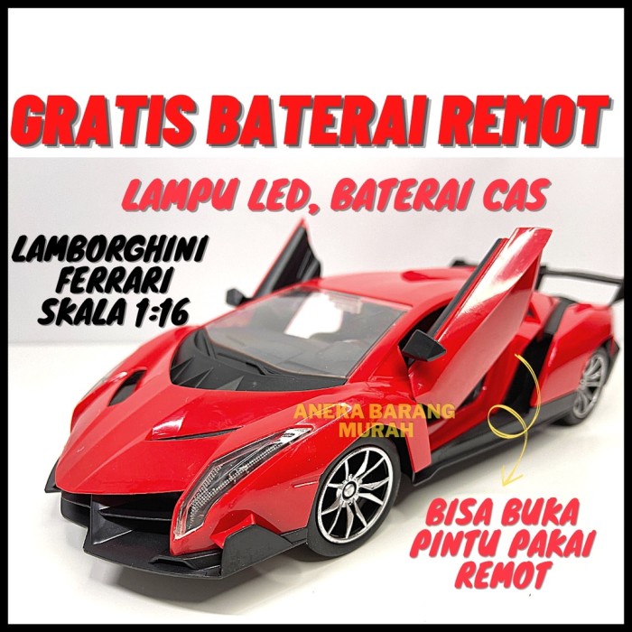 Rc Lamborjini Top Speed Premium Toys 17487 1:16 R/C Buka Pintu Remot