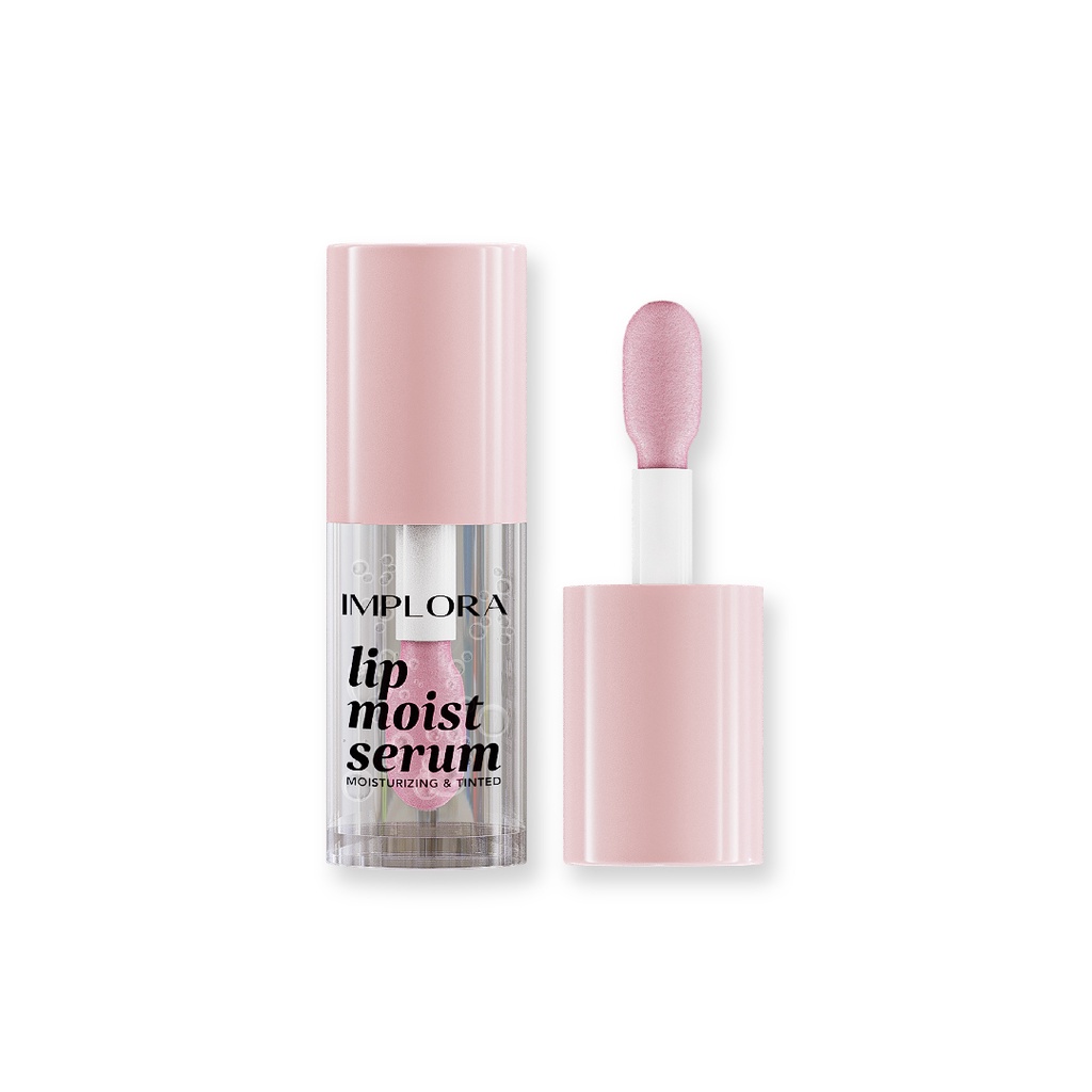 IMPLORA Lip Moist Serum Indonesia / Serum Bibir 2.85g / Moisturizing &amp; Tinted / Light Smooth Color Changing Skincare Infused / Melembabkan Moisturizer Lipstick Primer Balm Stain Mask Cream / Skin Lips Care Treatment Perawatan Bibir Series / Essence Repair