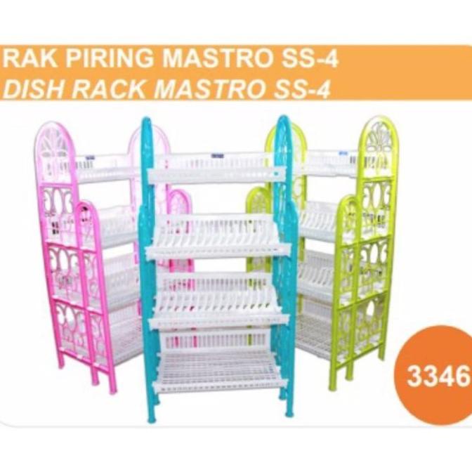 Rak Piring Plastik 4 Susun Mastro Ss-4 Lucky Star Rak Piring Murah Rak Kalyanishop_