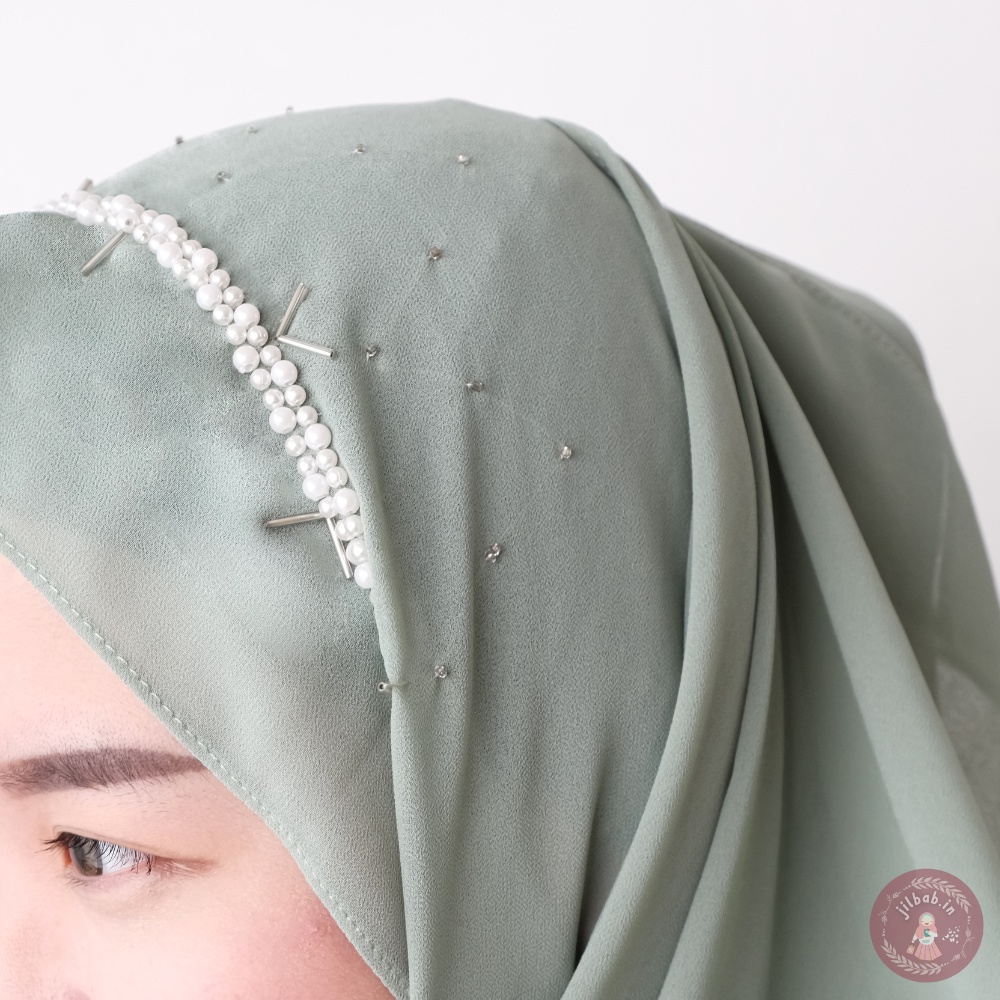 Pashmina Payet Premium Ceruty Baby Doll Motif Mutiara 180 x 75 cm