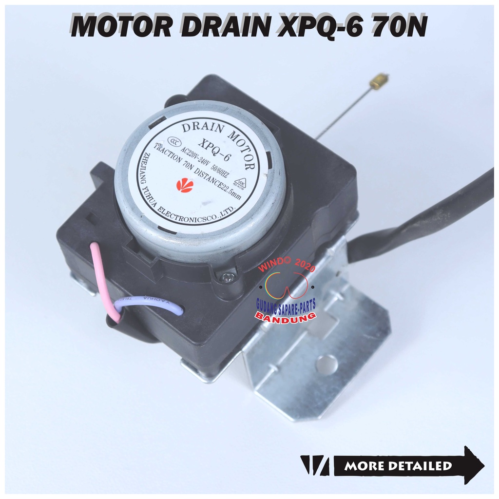 MOTOR DRAIN SHARP XPQ-6 70N | DREN TARIKAN BUANGAN AIR MESIN CUCI RETRACTOR UMUM ORIGINAL UNIVERSAL