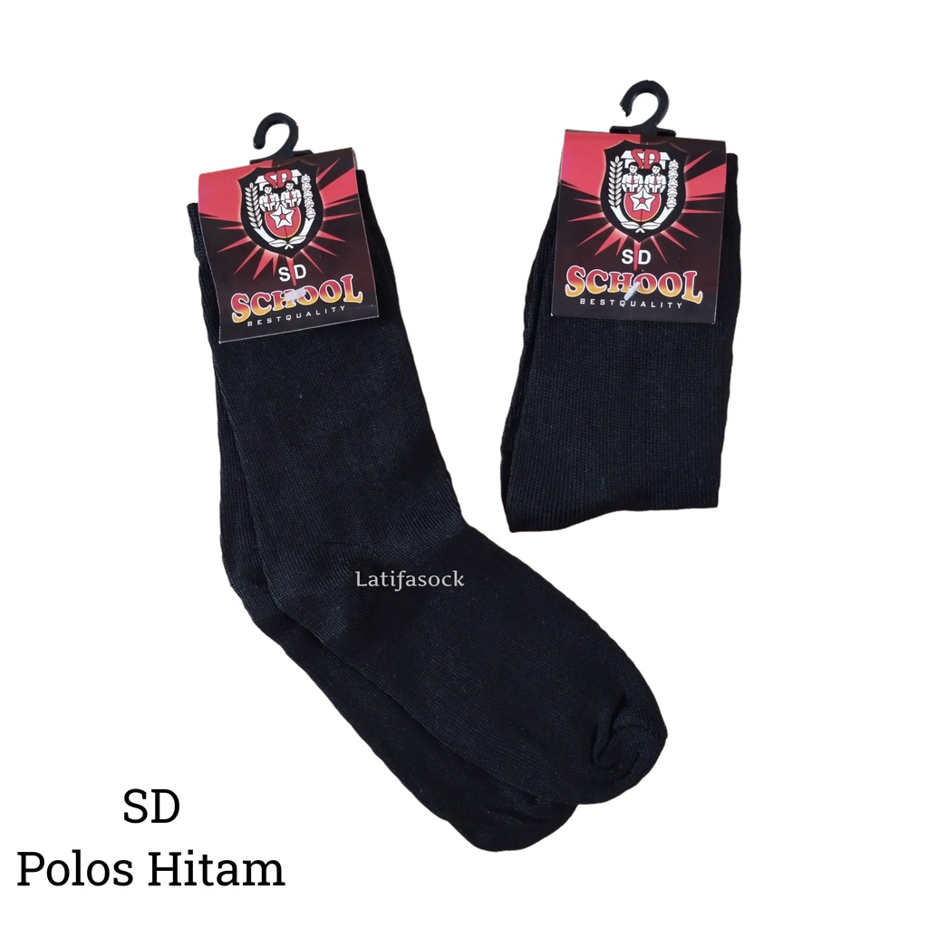 Kaos Kaki SD Sekolah Dasar Warna Hitam Polos