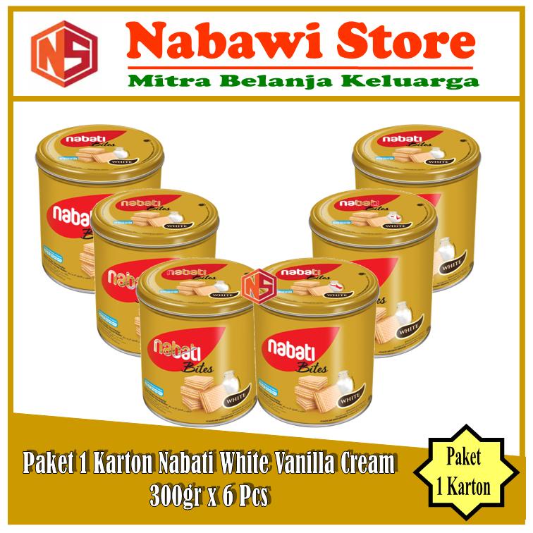 

Nabawi Store. Nabati Wafer White Vanilla 300gr. Paket 1 Karton isi 6 Kaleng