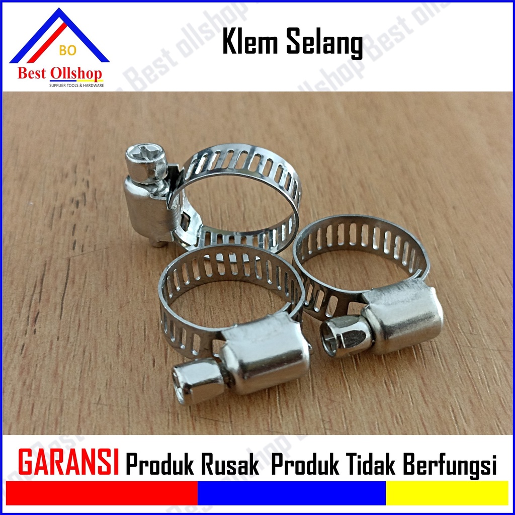 Klem Selang Air LPG / Klem Selang Air Hose Ring Konektor Penjepit Kran Clamp Stainless Murah