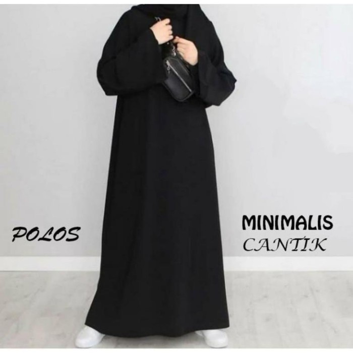 Gamis ( bisa cod ) Pakean Baju Gamis Abaya Turkey Turki syar'i Arab termurah - Hitam, L(H7Y6) Gamis 