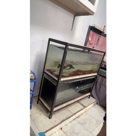 Rak susun serbaguna P100cm L30cm T80cm 3 susun / Rak aquarium / Rak bongkar pasang / Rak penyimpanan