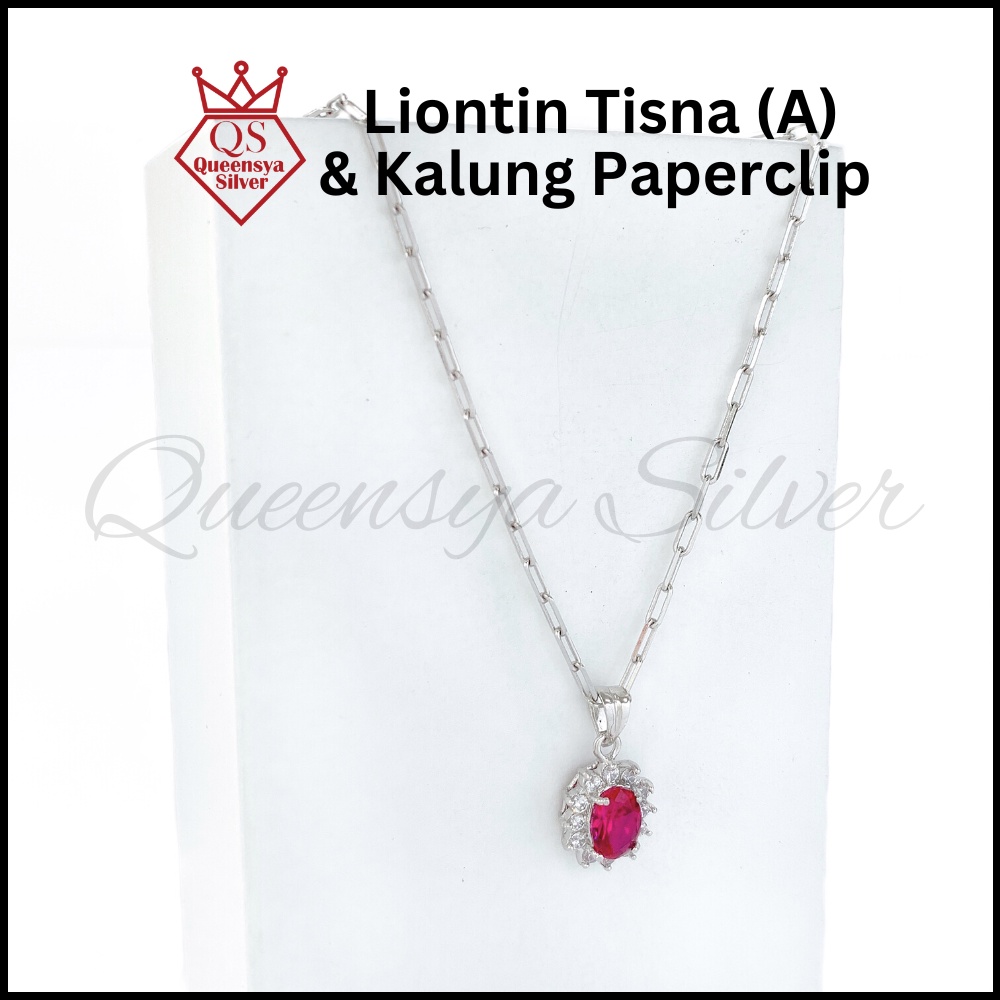 kalung liontin perak | asli silver 925 | Liontin Tisna queensya silver