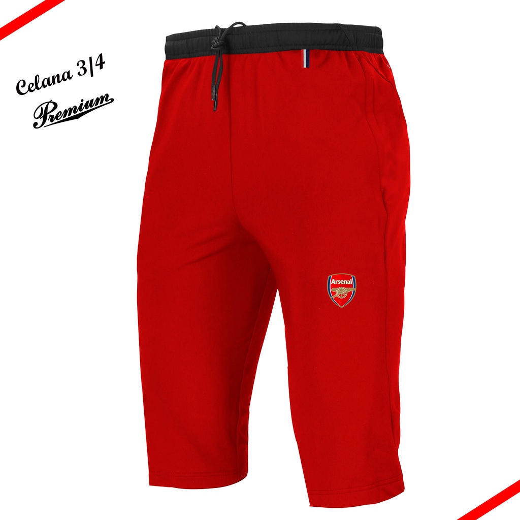 Arsenal Celana Jogger Pendek Pria Celana Pendek 3 Per 4 Pria Celana Kolor Pria Dewasa Celana Pendek 