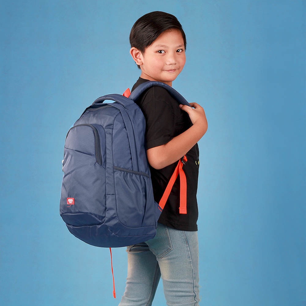 Tas Ransel Anak Infikids Original Backpack Premium Warna Navy Bahan Cordura