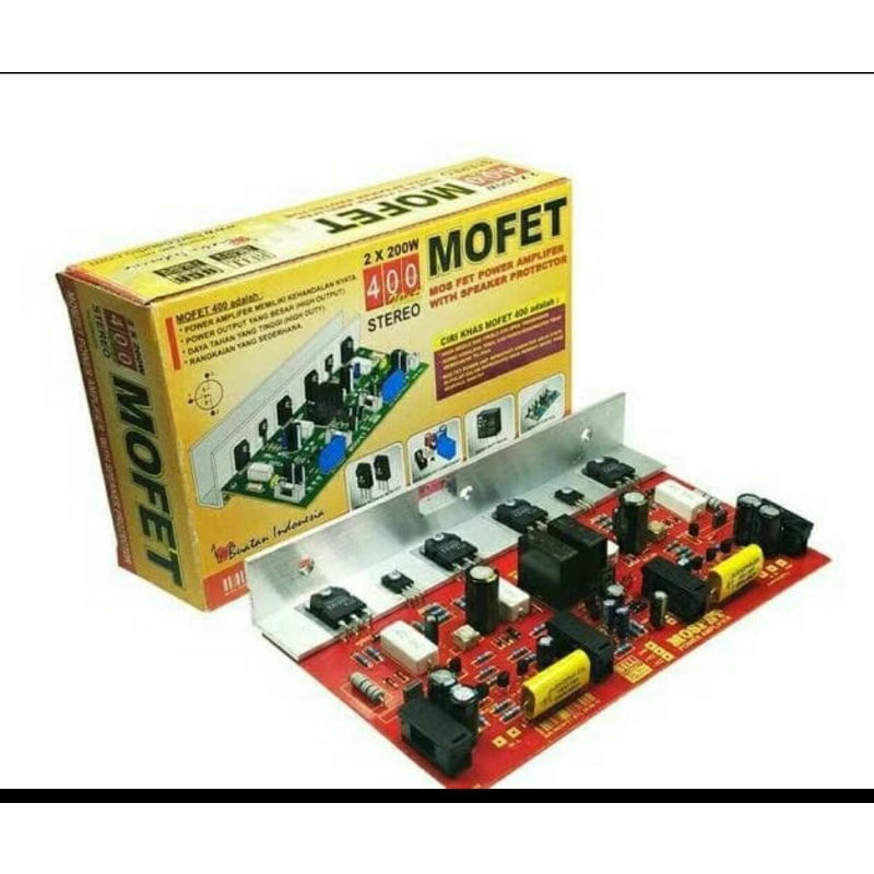kit power amplifier stereo mofet mosfet 2x200 watt merk bell
