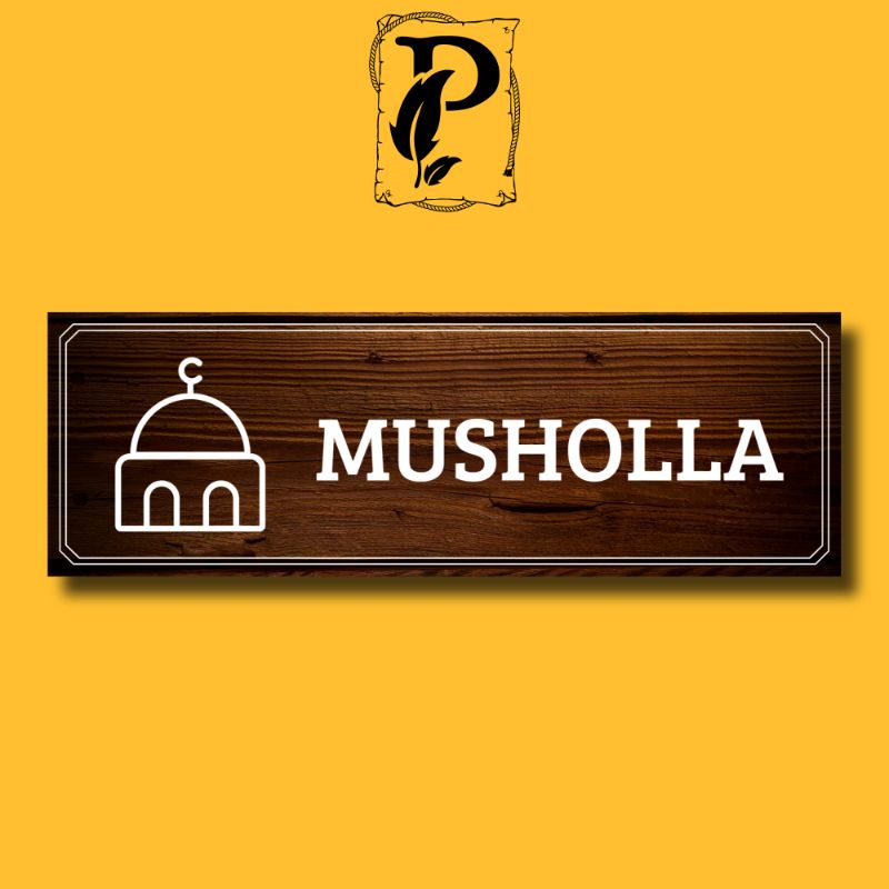 Papan Tanda Musholla, Wall Decor, Hiasan Dinding, Sign in